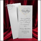 Svatební oznámení karta s duhovým srdíčkem 