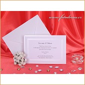 Svatební oznámení karta s rámečkem vzor 3169