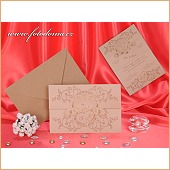 Skládací svatební listina z recyklovaného papíru s ornamenty vzor 3285
