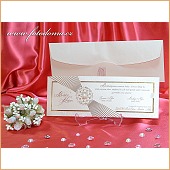 Luxusní svatební oznámení s perličkou vzor 3294