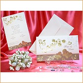 Skládací svatební listina se zlatými motýlky vzor 3297