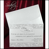Svatební oznámení stříbřitá karta