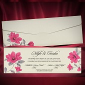 Dvoudílné svatební oznámení s květinami vzor 5516